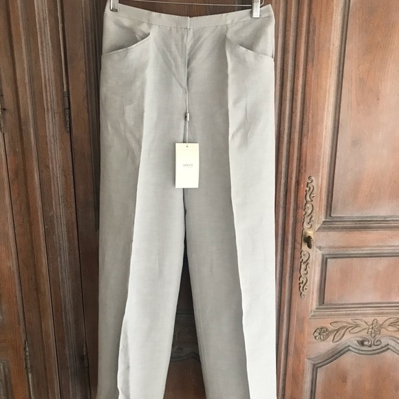 armani linen pants